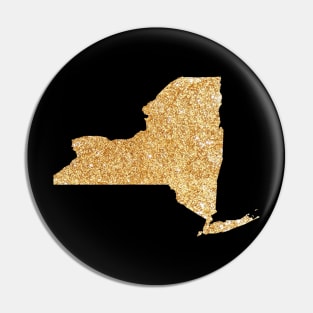 Golden New York Pin