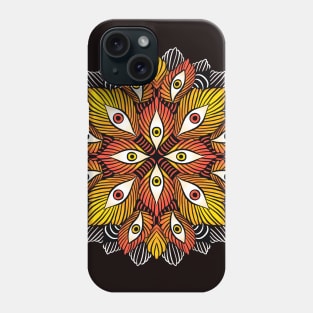 Trippy weird eyes flower psychedelic art Phone Case