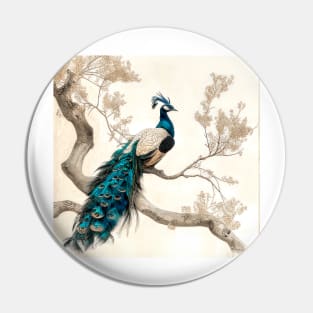 Oriental Peacock Pin