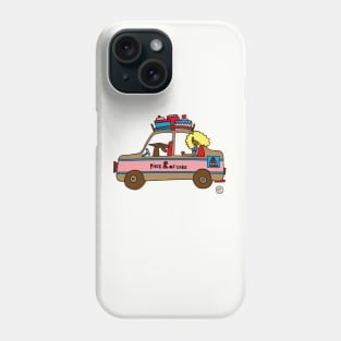Vintage car with cool girl Phone Case