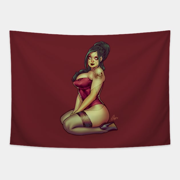 Zombielicious Tapestry by Eliaschatzoudis