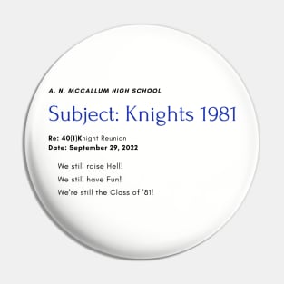 Memo: Knights 81 Pin