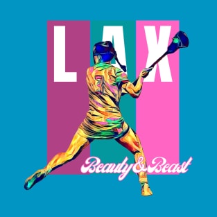 Lacrosse Beauty and Beast, Girls LAX T-Shirt