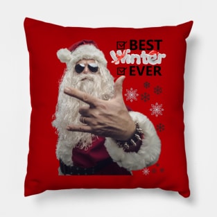 BEST WINTER EVER with a Snowflakes Pillow