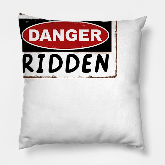 Back 4 Blood Door Sign Pillow by DesignAbstract