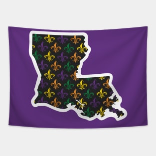 New Orleans Louisiana Mardis Gras Fleur de Lis Pattern Tapestry