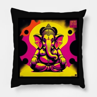 Lord Ganesha Music Record Hindu Art II Pillow