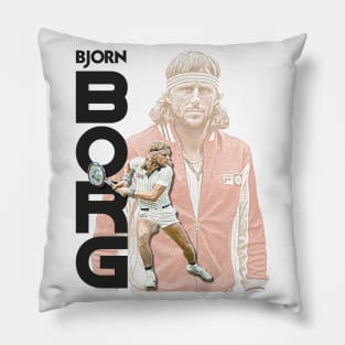 Borg // Retro Tennis Icon Tribute Pillow