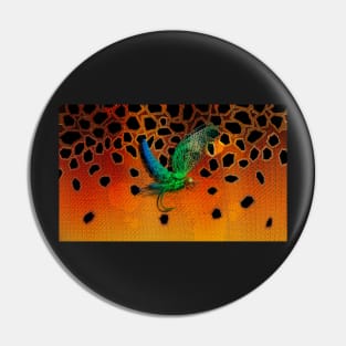 May Fly & Brown Trout Camo Pin