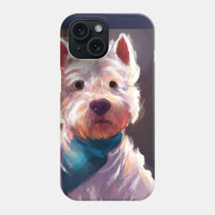 Cute West Highland White Terrier Drawing Phone Case