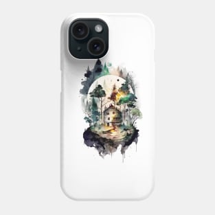 Cozy forest house surrounded with trees 4 Phone Case