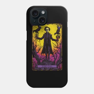 Edgar Allan Poe OG Goth Tarot Card Illustration Tee: Macabre Musings Phone Case