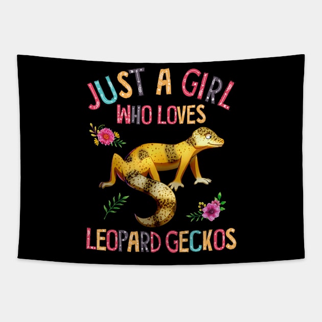 Just A Girl Who Loves Geckos Reptile Woman Tapestry by nakos