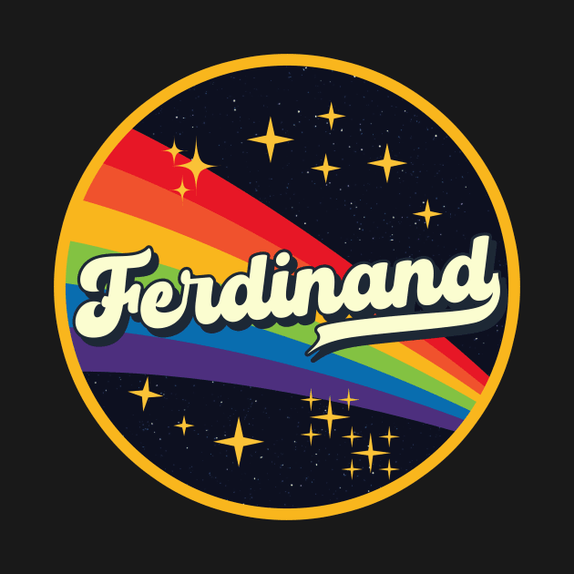 Ferdinand // Rainbow In Space Vintage Style by LMW Art