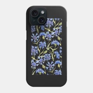 pattern with blue wildflowers Phone Case