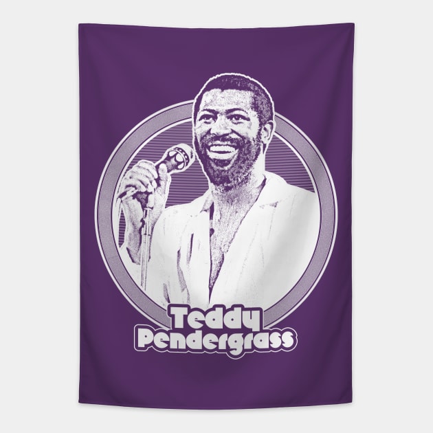 Teddy Pendergrass /// 80s Retro Soul Fan Design Tapestry by DankFutura