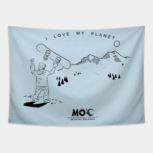 Snowboard Mountain Sports Tapestry