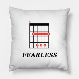 B Fearless B Guitar Chord Tab Light Theme Pillow