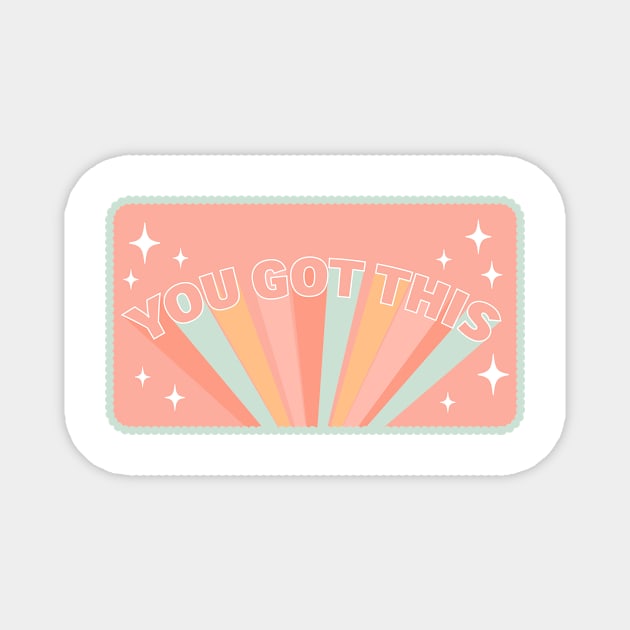 You Got This Pastel Words Magnet by sydneyurban