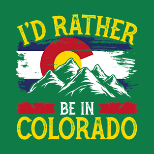 Colorado Lifestyle Colorado Flag Mountain T-Shirt