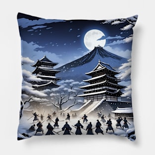 Moonlit Samurai Pillow