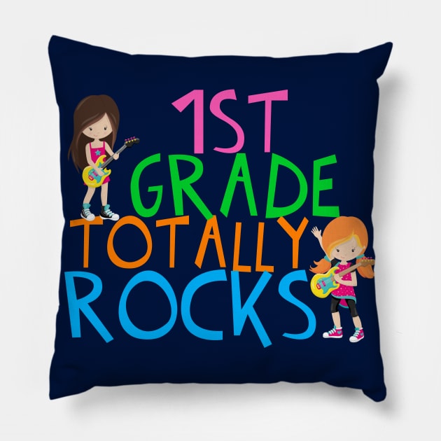 1st Grade Girls Rock Pillow by epiclovedesigns