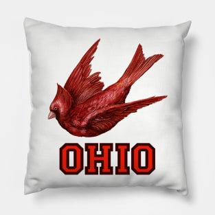 Vintage Style Ohio Cardinals Pillow