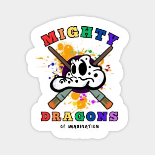 Mighty Dragons of Imagination (w/ text) Magnet