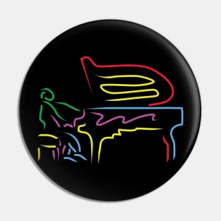 Colorful Pianist Modern Style Pin