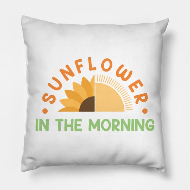 sun flower in the morning Pillow by dhaniboi