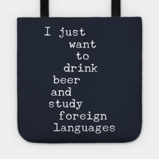 Beer and Foreign Languages Tote