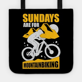 Sundays Are For Mountainbiking Mountainbiker Gift Tote