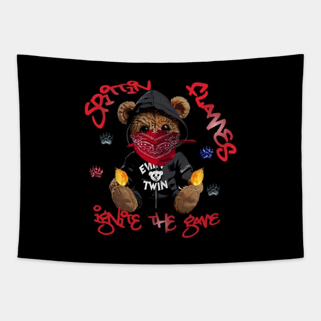 Evil Twin - Bear Gang Tapestry by Angelic Gangster