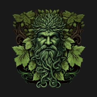 Jack Of The Wood Traditional Pagan Celtic Greenman T-Shirt