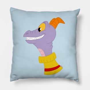 Smiling F1gment Side View Purple Dragon Pillow