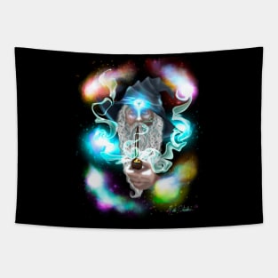 Smoking Wizard cymk Tapestry