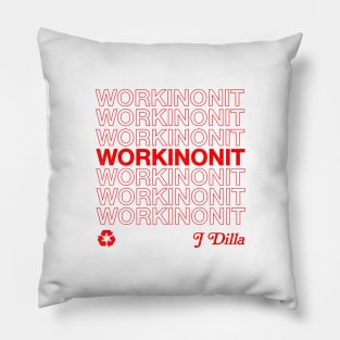 J Dilla / Workinonout / 90s Hip Hop Design Pillow