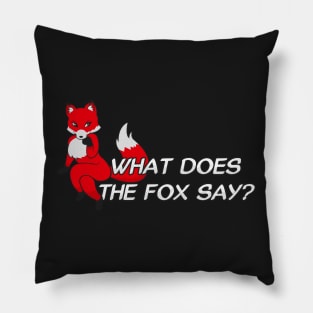 What does the fox say? - Red Pillow