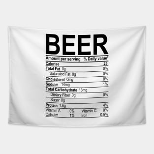 Beer Nutritional Facts Tapestry