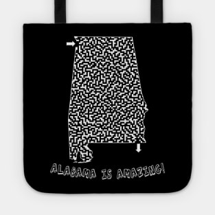 Alabama is Amazing! Alabama Shaped Maze Tote