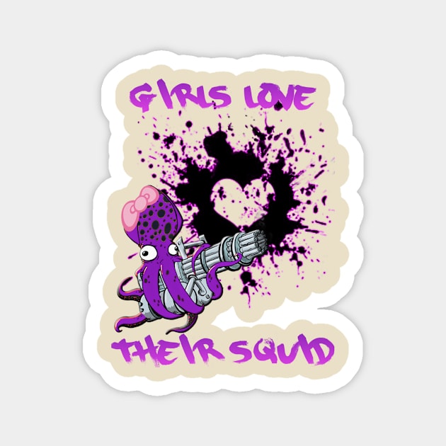 Squid Hunter Girls Love Their Squid Magnet by squidhunterwa