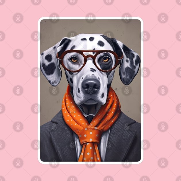 Dalmatian with glasses by obstinator