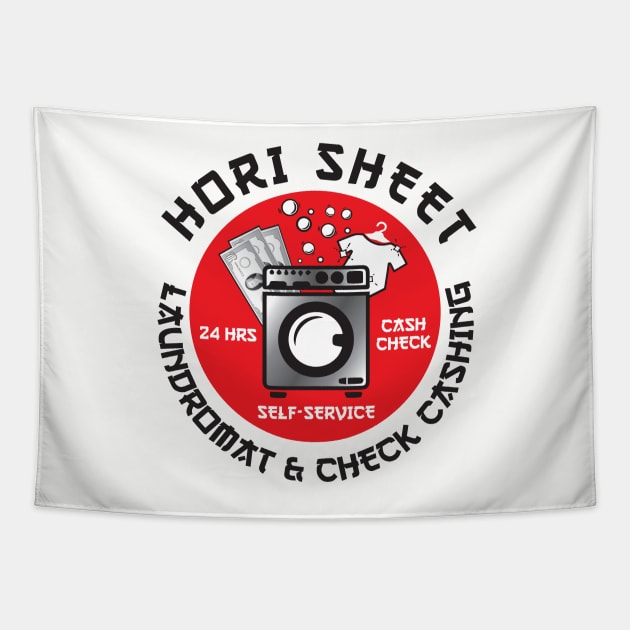 Hori Sheet Laundromat & Check Cashing Tapestry by Alema Art