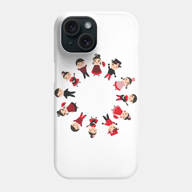 Spanish flamenco dancer Phone Case by EkaterinaP