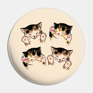 Four pink paws cats Pin