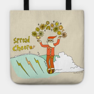 spread cheer // retro christmas surf art by surfy birdy Tote