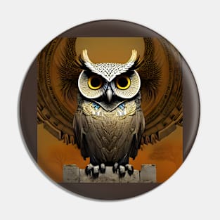 Owl guardian of the temple of Athena Pin