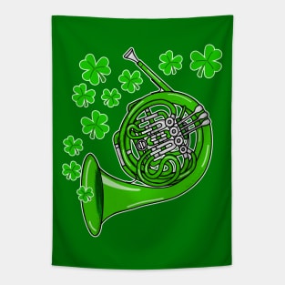 St Patrick's Day 2022 French Horn Player Irish Musician Tapestry