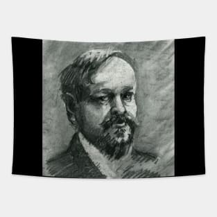 Claude Debussy - charcoal portrait Tapestry