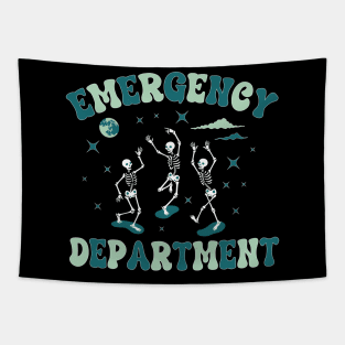 Er Nurse Halloween Spooky Emergency Department Tapestry